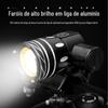 T6 farol de bicicleta luz de carregamento USB luz de aviso noturno lanterna lanterna forte acessórios de mountain bike