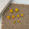 Aretes de Ágata Amarilla de Plata Esterlina S925, Simples y Versátiles Ins Elegantes, Estilo de Diseño Nicho de Alta Gama