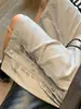 Pantalones Cortos Deportivos Morados de Botones para Hombre Verano Calle Americana Limpios Holgados Atractivos Talla Grande Pantalones de Cinco Puntos Modernos