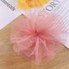 10cm cor sólida camada dupla tecido gaze headdress feito à mão sapatos flor chapéu flor headdress roupa prendedor de cabelo faixa de cabelo acessórios DIY