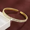 Pulsera de moda europea y americana de moda transfronteriza con fila de diamantes, cielo estrellado, lujo ligero, simple, versátil, venta al por mayor directa de fábrica