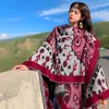 Viajes y Ocio de Otoño e Invierno Chal Retro Moda Casual Versátil Capa Bufanda Cómoda Transpirable Capa de Viaje Vacacional
