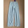 Jeans de Cintura Alta Pierna Ancha para Mujer 2024 Primavera y Otoño Nuevo Estilo Estilo Fresco Cintura Alta Adelgazante Sueltos Pantalones Rectos Verticales