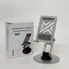 Soporte Giratorio de Metal 360 Grados para Tableta y Teléfono Móvil de Escritorio, Soporte Perezoso para Transmisiones en Vivo y Clases en Línea, Portátil y Plegable, Universal.