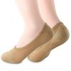 Venta directa de fábrica: calcetines tobilleros antigrietas de gel negro, invisibles, para todo el pie, antigrietas, de gel para el talón.