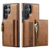 Funda magnética con carga inalámbrica para Samsung S24 Ultra, con cepillo antirrobo y billetera, M5