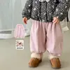Traje de invierno para niña 'Pear-sugar' nuevo y elegante, chaqueta acolchada de algodón engrosada para niños, pantalones, ropa interior, ropa de bebé clase A