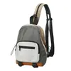 Mochila Color-Blocking Fashionável Marca Tendência Bolsa Escolar para Estudante Universitário Mochila Casual Simples Versátil Bolsa Grande para Viagem