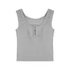 Camisola Sexy de Hilo Transfronteriza para Mujer Verano 2024 Estilo Dulce y Atrevido Para Usar por Encima Top Corto Delgado con Escote en U Forma de I