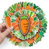 50 Adesivos Graffiti de Cenoura Personalizados Transfronteiriços Desenho Animado Vegetal Decorativo Copo de Água Capa de Celular Adesivos para Computador Tablet
