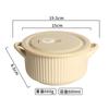Caneca Cerâmica para Macarrão Instantâneo Doméstica com Tampa, Tigela para Macarrão de Estudante, Tigela Pessoal para Arroz de Dormitório, Tigela para Sopa, Forno de Micro-ondas, Macarrão Instantâneo