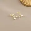 Pendientes de Perla Geniales, Lujo Accesible Diseño de Nicho, Sensación Fresca de Alta Gama, Joyería de Oreja Elegante Versátil para Mujer Retro Francesa