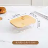 Pote de Vidro Personalizado para Almoço, Seguro para Micro-ondas, Tigela Especial, Recipiente Retangular de Vidro para Alimentos