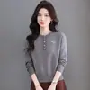 Suéter de cuello redondo 2026 para mujer, top de punto fino para primavera/otoño/invierno, suéter de punto, capa base, estilo nuevo, versátil
