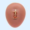 Gatte nuevo colgante transfronterizo europeo y americano fruta diamante pegajoso circón clip para ombligo sin perforación clip para ombligo de acero inoxidable