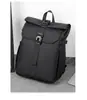 Mochila de Cor Sólida para Trajeto de Trabalho Grande Capacidade Design Roll-top Bolsa de Viagem Lazer ao Ar Livre Respirável Resistente ao Desgaste Mochila de Duas Alças