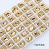 Cristal Dongzhou 25*18mm Strass Gota d'Água, Strass de Vidro Ultra Brilhante Tridimensional em Forma de Pera com Fundo Pontiagudo Acessórios para Joias DIY