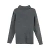 Atacado transfronteiriço moda feminina mais vendida casual estilo coreano gola alta manga longa elegante suéter de tricô pulôver HBZW918130
