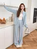 Nuevo Traje Casual de Dos Piezas para Mujer 2025 Otoño e Invierno: Cárdigan de Punto Trenzado con Doble Cremallera + Pantalones de Pierna Ancha