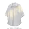 Camisa Cardigan Holgada Vintage de Manga Tres Cuartos para Hombre Estilo Old Money Delgado Verano Tallas Grandes Moda Casual