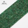 Cuentas de mica verde natural cortadas en hilo largo, cuentas sueltas facetadas semiacabadas, para pulseras de mano DIY, collares, joyería, venta al por mayor