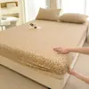 Lençol de baixo com elástico de algodão puro, tipo gaze plissada, qualidade para mães e bebês, capa de cama dupla camada em gaze com desenho, capa protetora antiderrapante para colchão Simmons 4