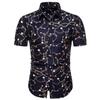 Camisa de manga corta con estampado de estilo nacional para hombre, nueva camisa de verano de comercio exterior de AliExpress, camisa con flores a la moda británica, 10 colores