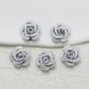 Día de San Valentín Estéreo Doble Agujero Multicolor Brillo Rosa Flor DIY Flor de Cinco Pétalos de Metal Accesorios Joyería de Pétalos