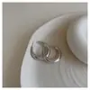 Brincos de argola de metal de alta qualidade para mulheres estilo Hong Kong retrô personalidade exagerada simples versátil temperamento brincos de moda brincos de tarraxa