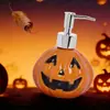 Botella con dispensador de loción de cara de fantasma y calabaza de Halloween, tipo prensa, de aspecto elegante, para champú, gel de ducha, loción