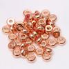 Pieza de Rueda Conservadora de Color de 18K Cuentas Espaciadoras Cubiertas de Oro Cuentas Sueltas Accesorios para Pulseras DIY Pulsera Collar Cuenta de Rueda Plana Joyería