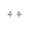 Pendientes Mini Hoja con Circonita Micropavimentada Versátiles para el Día a Día Pendientes de Rama de Olivo de Diseño Simple Lujo Ligero Gama Alta