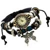 Wish Reloj Pulsera Tejida de Moda Vintage de Venta Caliente Reloj Pulsera de Cuero Aleación Colgante de Mariposa Venta Directa de Fábrica