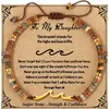 Amazon Estilo de Moda Piedra Natural Acero Inoxidable Colgante Pulsera Tejida a Mano Joyería con Cuentas de Piedra Picasso