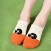 Calcetines Invisibles de Algodón Color Bloque Dopamina para Primavera y Verano para Mujer, Lindos Calcetines Cortos de Dibujos Animados de Animales de Corte Bajo, Antideslizantes y No se Caen