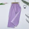 Pantalones de Campus para Niños de Primavera y Verano, Pantalones Largos de Pierna Ancha Sueltos con Rayas Verticales para Estudiantes, Pantalones Largos para Niños y Niñas