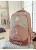 Nova Mochila Estilo Japonês Ins de Alto Valor Estético com Bloqueio de Cores Frescas e Doces para Alunos do Ensino Fundamental II e Médio, Mochila Leve para Viagem