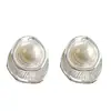 Brincos Vintage de Pérolas de Água Doce Franzidos Cor Light Antique Design de Nicho Brincos Pro Luxo Brincos de Alta Qualidade