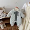 Mono acolchado de otoño e invierno para bebé, mameluco cálido con tema de dinosaurio para niños, ropa exterior, ropa fina de algodón, traje para gatear