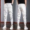 Pantalones Casuales de Seda Helada de Verano para Hombre Moda Deportiva 9 Puntos Nuevo Estilo Duffy Atractivo Cintura Elástica Piernas Elásticas Corte Ajustado Pantalones a la Altura del Tobillo