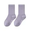 Calcetines Infantiles para Primavera, Otoño e Invierno, Algodón Puro, Calcetines de Algodón Clase A, Calcetines Escolares para Niños y Niñas, Calcetines Deportivos, Sin Costuras, Antibacterianos, de Caña Media
