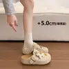 Lindos zapatos Birkenstock suela gruesa tacón oculto punta cerrada medias pantuflas para mujer uso exterior 2026 nuevos sandalias slip-on de otoño