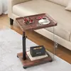 Mesa lateral móvil y ajustable, mesa de esquina simple para sala de estar, mesita de noche para dormitorio, mesa de café pequeña multifuncional para balcón, almacenamiento junto a la cama