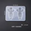 Molde de Resina de Cristal DIY Amapola Termómetro Huella Zanahoria Adorno Creativo Lindo Molde de Silicona
