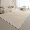 Alfombra de Sala de Estar Estilo Crema Nórdica Absorbente Antideslizante Alfombra para Sofá Mesa de Café Alfombra de Piso Resistente a la Suciedad para Hogar Dormitorio Terciopelo de Cristal