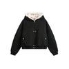 Chaqueta de Algodón con Forro Polar Magic Bear 2026 Invierno con Cuello de Piel, Estilo Retro Americano, Abrigo de Algodón Cálido con Capucha