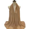 Lenço de Cabeça Xale de Chiffon com Pérolas de Venda Quente Transfronteiriça Estilo Longo Proteção Solar Venda Direta do Fabricante Lenço de Cabeça Atacado