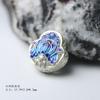 Cobre Banhado A Ouro Atacado Porcelana Queimada Azul Cloisonne diy Acessórios Esmalte Cloisonne Auspicioso Lotus Bead Back Cloud Acessórios
