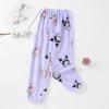 Pantalones de pijama de franela gruesos y encriptados para niños de Otoño e Invierno, Pantalones de casa de dibujos animados para niño, Pantalones cálidos con forro de forro polar de coral para bebé