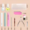 Conjunto Completo de Ferramentas para Manicure para Remover Cutículas, Cortar Unhas, Lixar Unhas, Tira Polidora, Tira para Lixar Unhas, Cuidados Caseiros com as Unhas